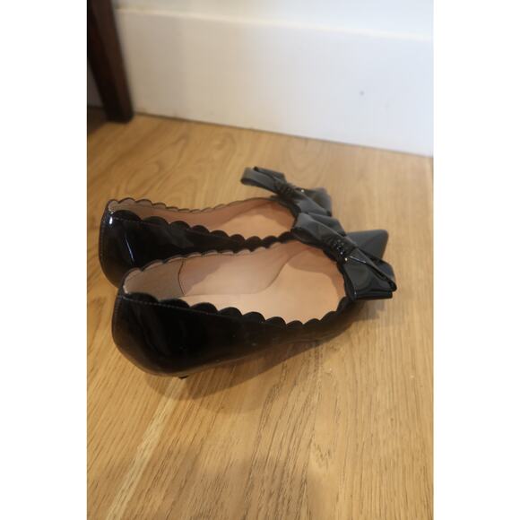 Kate Spade Maxine Black Patent Leather Bow Pointed Heels Women Sz 6 M - Picture 9 of 9